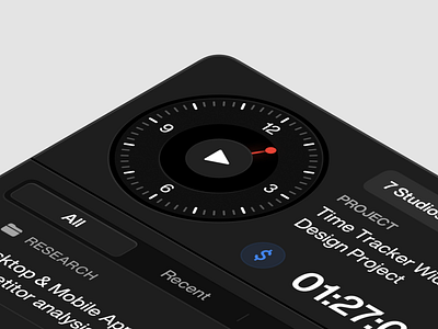 Time Tracker Widget 2 app application clock clock app clocks concept dark dark ui design layout platform sketch time timer timetracker timetracking tracker ui widget widgets