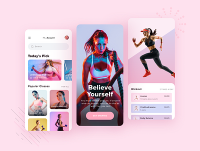 Women's Fitness App app design app development dubai digital agency dubai dubai fitness fitness app fitness app concept fitness app design fitness app ui fitness center fitness dashboard fitness dubai fitness tracker online class app online personal trainer personal trainer app personal training running app ux