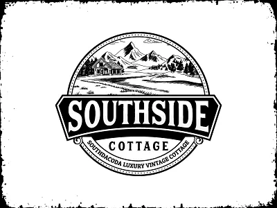 Vintage Cottage logo badge classic cottage hipster illustration logo design old logo retro vintage