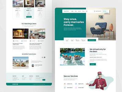 Hotel Room Booking landing page clean design hotel guide hotel landing page hotel room hotel templates hotel web hotel website hotel website design landing page minimal travel travel agency travel packages trip planner ui ux visual web design website