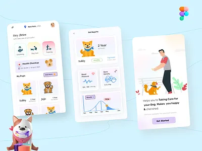 Dog Care concept artwork branding clean design graphic graphic design illustration simple typography ux