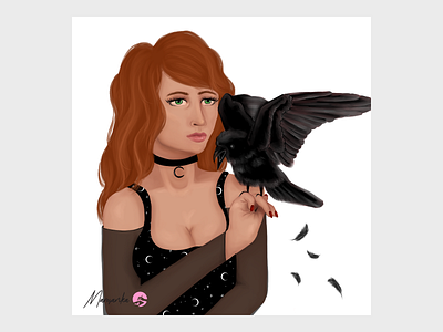 Raven clip studio paint digital art digital painting illustration painting