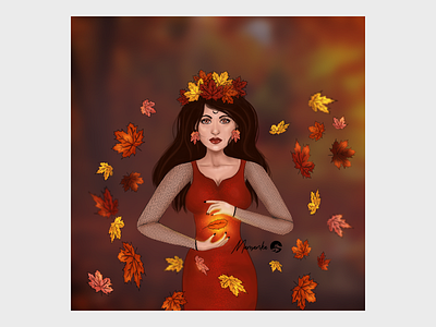 Autumn clip studio paint digital art digital illustration illustration painting