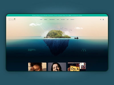 ReYouth beauty boat boats branding flat homepage island landing page sea typography ui ux website