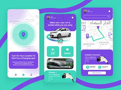 Ev charging spot app charging car ui design ev ui map ui minimal ui ui design ux