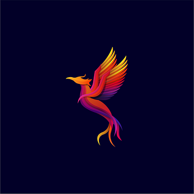 Colorful Bird animal character colorful concept fun icon logo mascot playful vector