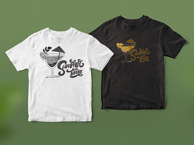 Summer Time T-shirt Design || stickermule branding creative design designer graphic design illustration logo minimal summer t shirt tshirt typography ui ux