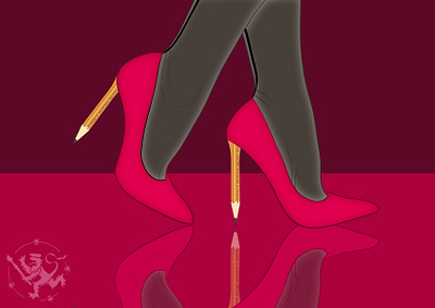 Imagine you re having high heels callmefafa high heels illustration korkeat korot korot kuvitus lyijykynä madeinaffinity pencil red shoes