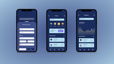 Quick Invoice App UI Design app app design design product design ui ui ux ui design ux uxdesign