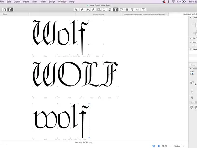 Wolf blackletter type typeface typography