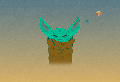 Y for 36days of type 36daysoftype 36daysoftype08 baby yoda lettering starwars typography yoda