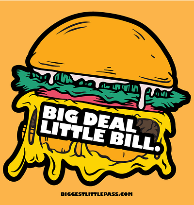 Biggest Little Pass branding collateral design food hamburger illustration layout design logo nevada photography print reno typography vector