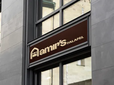 Amir Falafel branding design icon identity logo simple symbol