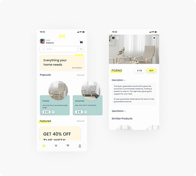 Hey! e-commerce for a furniture brand ui ux