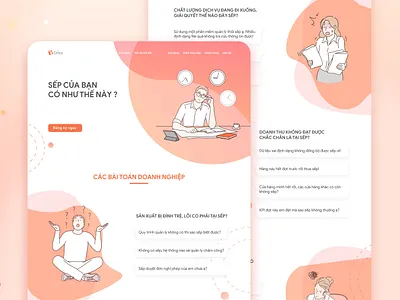 Landing page branding design illustration ui