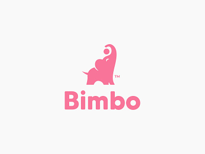 Bimbo animal animal logo child cute elephant elephant logo game happy logo logo design logotype toy