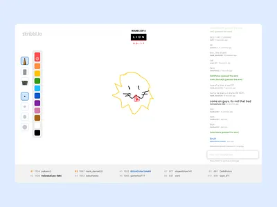 Rethinking - Skribbl.io design minimalism simplified skribbl.io ui ux website