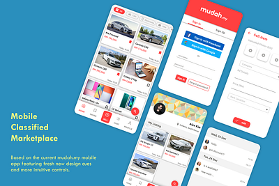 Mobile Classified Marketplace app design figma flat minimal mobile mobile app mobile app design ui ui ux ui design uidesign uiux ux ux ui ux design uxdesign uxui