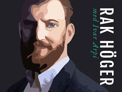 Rak Höger brand brand identity branding corporate identity design illustration logo podcast art podcast logo wacom writer