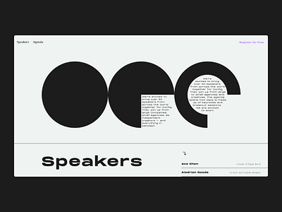 OEC — Style Frames // 003 black design event design figma product design register typography typography art typography design uiux