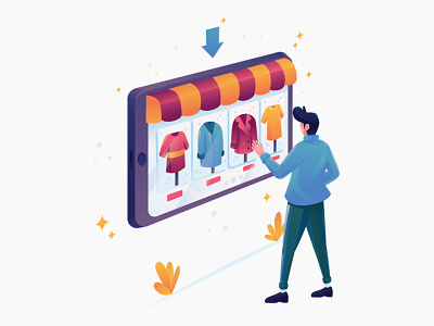 Storefront - Illustration character design ecommerce ecommerce app ecommerce business ecommerce design ecommerce shop graphic design graphics illustration online shop online shopping online shopping app online store online store commerce store app store design storefront vector vector illustration