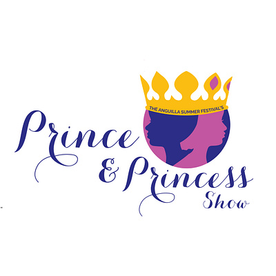 Anguilla Summer FestivalPrince Princess Show Logo branding branding design carnival event branding festival logo