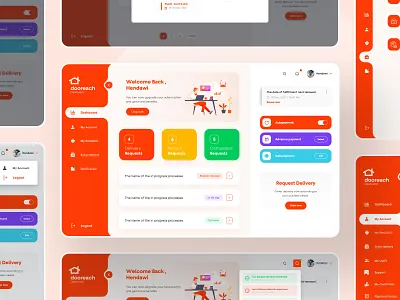 Dooreach - Warehouse Dashboard app branding clean dashbaord design flat graphic design illustration logistics logo minimal ui ux vector website