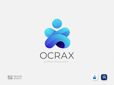 Ocrax Logo Design "Human Resources" abstract adobe illustrator amazing logo animal app art awesome logo branding business logo creative logo graphic design logo logodesign logos logotype modern logo