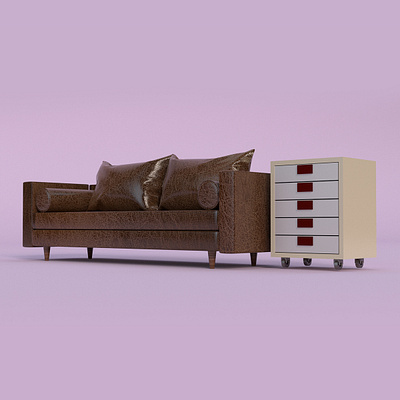 3D Sofa 3d 3d modeling cinema 4d interior