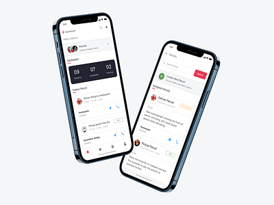 parcel delivery app adobe xd android app design ios minimal parcel tracking app ui ux