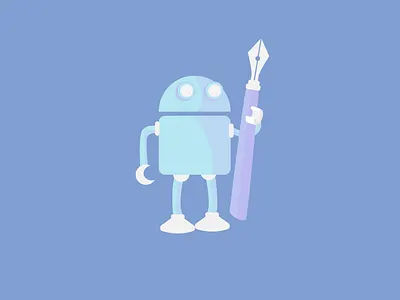 Character Design - Creative Robot ai character cute illustration illustrator robot tech technology writing