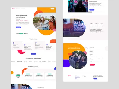 Onigo Landing page branding concept design identity landing page landing page design ui ux web