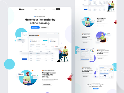 Web application landing page application branding business design finance app header hero illustration illustrations landing online bank ui uiux ux ux ui uxui web web app webdesign website