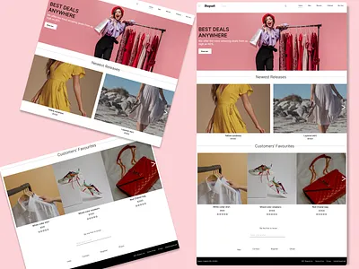 E-Commerce Website Landing Page clothing design e commerce e commerce website ui