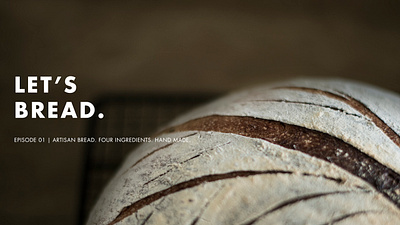 Let's bread series hero image. branding hero image web