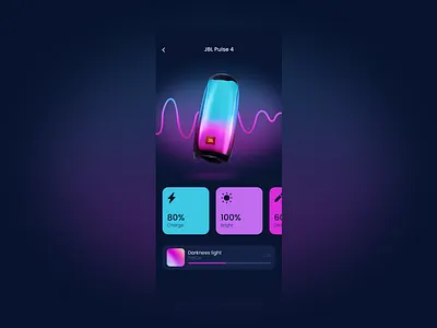 JBL Pulse 4 mobile app. Mobile app for JBL app app design apple application design jbl job mobile mobile app mobile apps ui ui ux ux web
