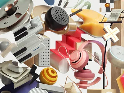 Vinyl Moon Record Cover Album 3d adobe art cinema4d design graphic design illustration inspiration modern octane