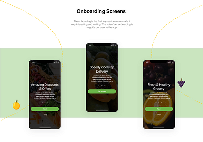 onboarding grocery grocery app photoshop shop shopping ui ui design uiux ux ux design xd xd design
