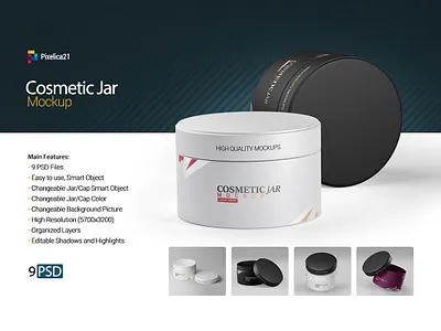 Cosmetic Jar Mock up amber bottle bottles box conditioner cosmetic cosmetics cream ecommerce foil gel glass health jar jars liquid lotion mockup