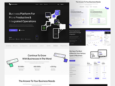 Blackcombine - Software House Landing Page business cloud company data fintech home page illustration landing page management operation platform pricing product product page saas service software web design webdesign website