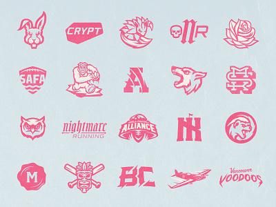 Randoms badger blue branding design esports football illustration lettering logo london mascot pink pokemon skull sports wolf