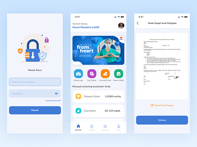 Hospital & Medical Records App app design health health app home screen illustration medical care medical record mobile mobile app mobile app design ui ux