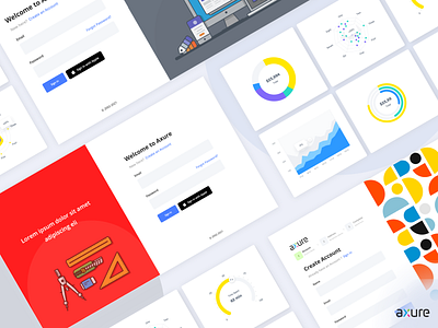 Axure RP 10 Template admin admin panel axure chart dashboard landing login