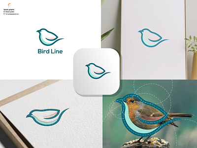 Bird Line Logo branding corporate branding design illustration logo logodesign typography ux vector