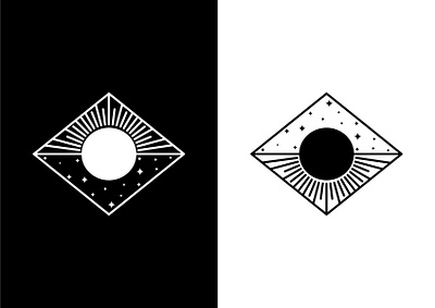 Sun & Moon bright dark design flat logo moon moon logo sun sun logo sunny vector