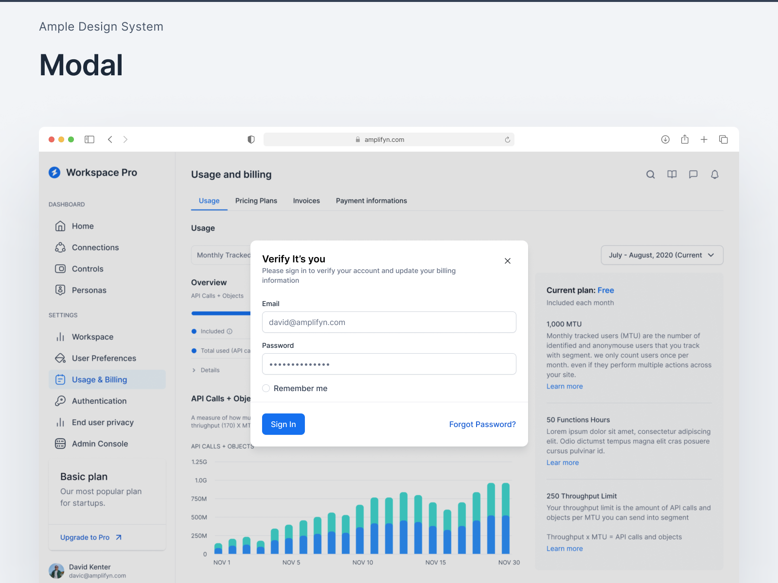 Ample Design System | Modals ample ample design system amplifyn branding design design system figma figma design system modal popup sass software as a service ui ux