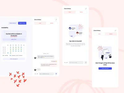 Blabu: Chat & Notes Sidebar app availability blank call chat empty illustration language learning message notes saas schedule sidebar state teaching tutor web