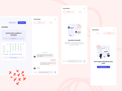 Blabu: Chat & Notes Sidebar app availability blank call chat empty illustration language learning message notes saas schedule sidebar state teaching tutor web