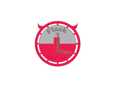 Flask logo adobe illustrator illustration logo logo design typography vector