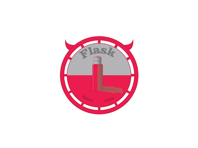 Flask logo adobe illustrator illustration logo logo design typography vector